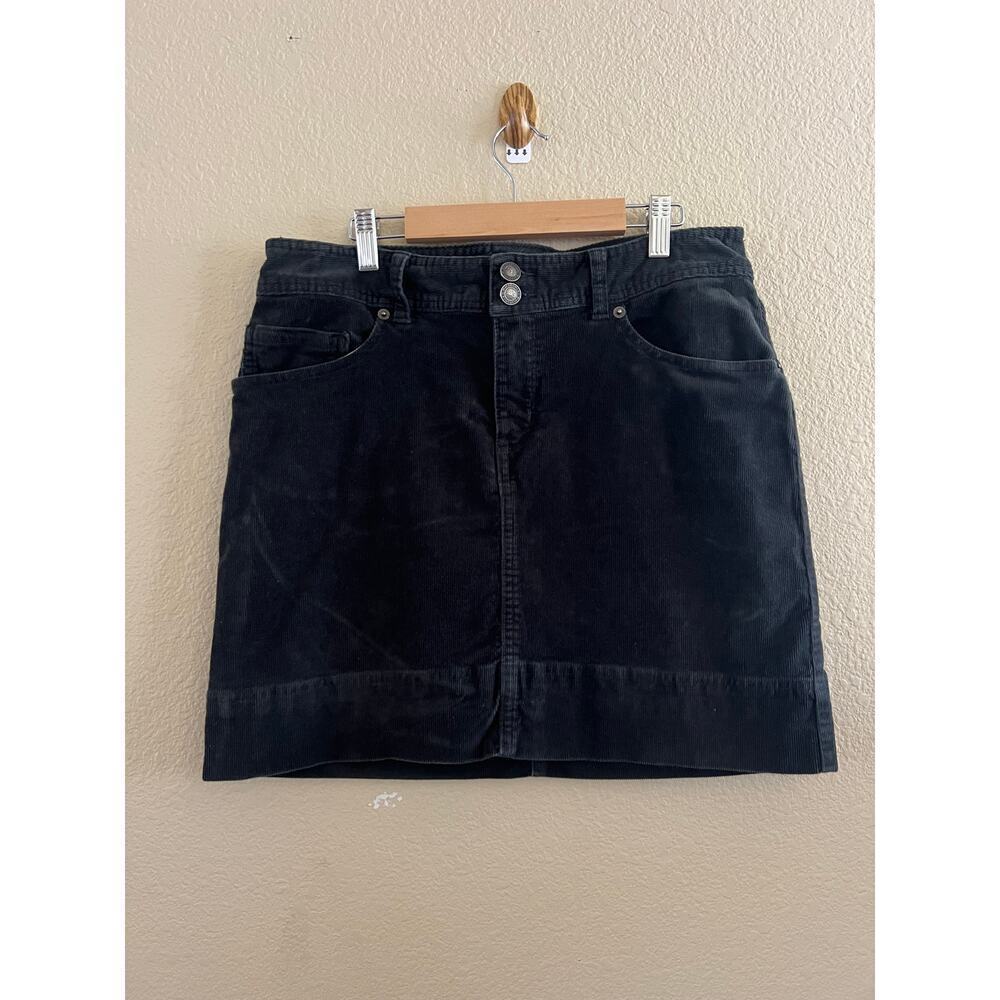 Patagonia Women's Black Corduroy Mini‎ Skirt Sz 8
